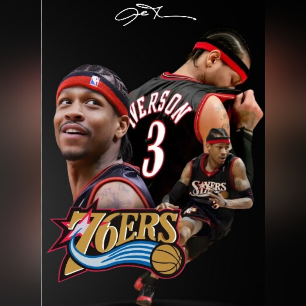 Allen Iverson Philadelphia 76ers Throwback Jersey - Picture 8 of 11